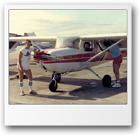Jarek age 19 inspecting Cessna C-150 with Tom Pawlowski and his dad